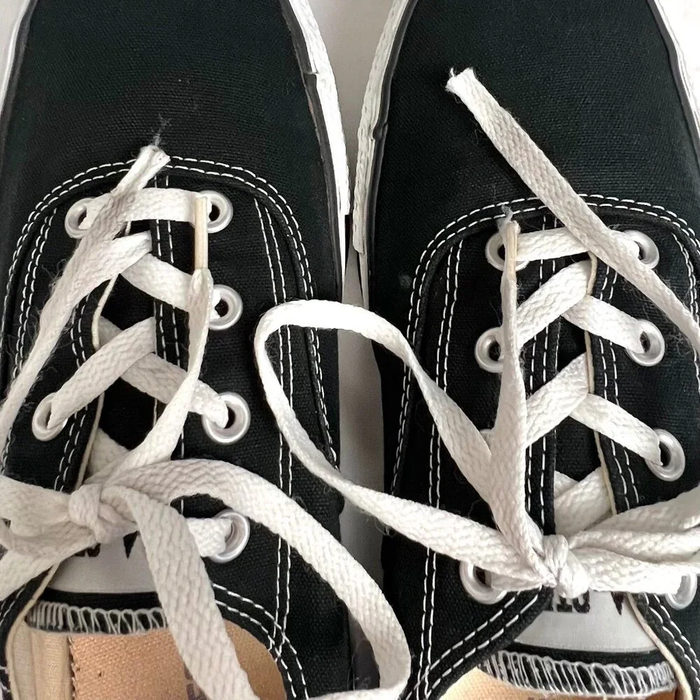 Converse All Star Black & White Canvas Low-Top CVO Ox Unisex Sneakers Size 11